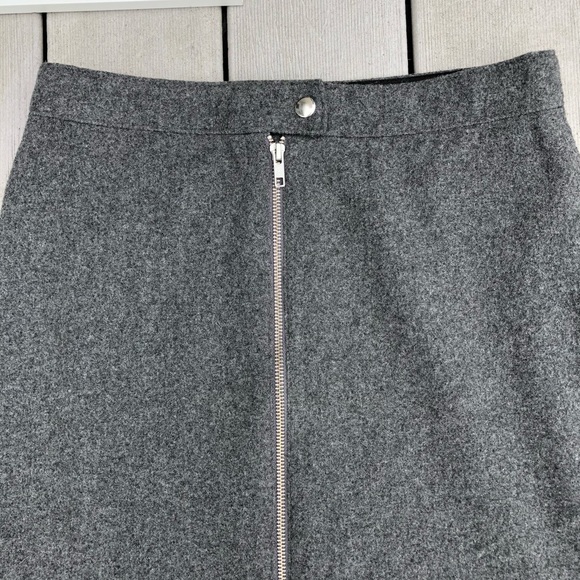 MADEWELL charcoal grey wool blend skirt, size 4 - Picture 4 of 9